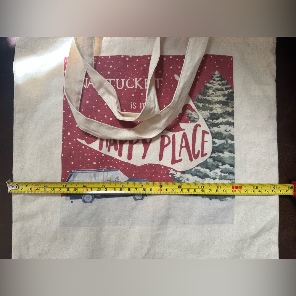 Nantucket is My Happy Place Canvas Tote Bag - New - Picture 3 of 6